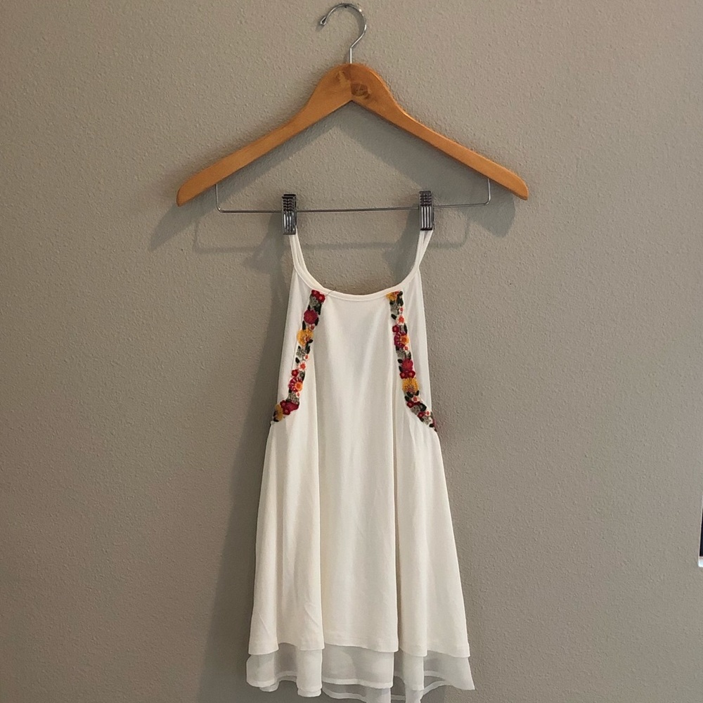 Super cute flower embroidered blouse; never worn